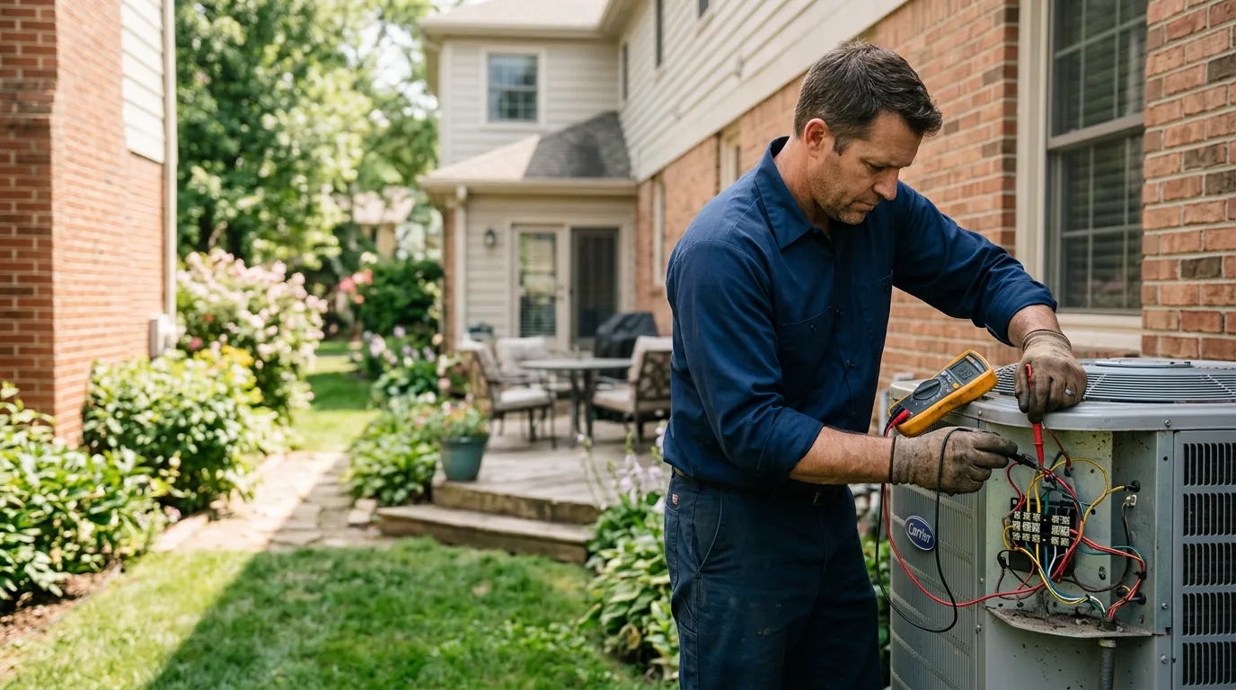 HVAC technician working near Trenton, UT